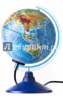 Глобус Земли физический с подсветкой (d=150 мм) (Ке011500199).