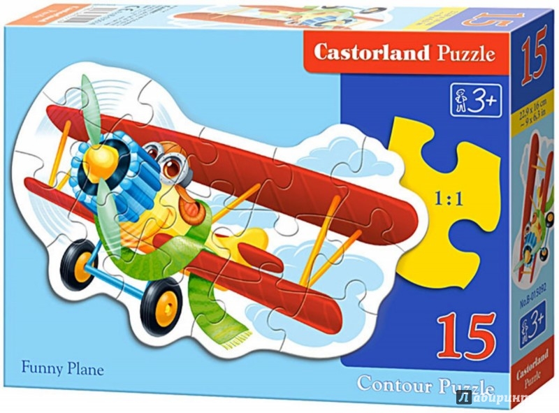Иллюстрация 1 из 4 для Puzzle-15 "Забавный самолет" (В-015092) | Лабиринт - игрушки. Источник: Лабиринт