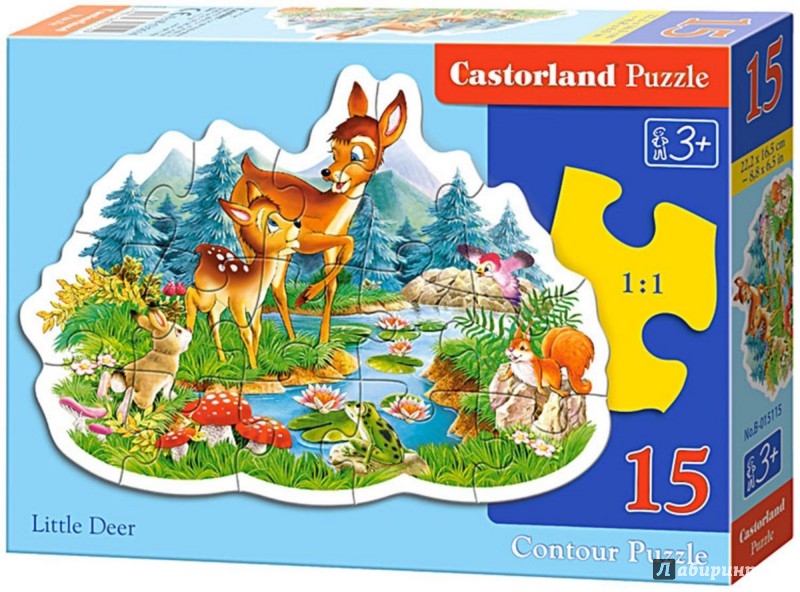 Иллюстрация 1 из 8 для Puzzle-15 "Маленький олененок" (В-015115) | Лабиринт - игрушки. Источник: Лабиринт