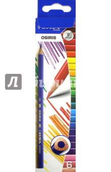 Карандаши цветные, 6 цветов OSIRIS (L2521060).