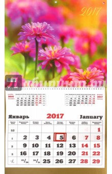 Календарь одноблочный на 2017 год, большой 