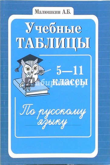 Учебные таблицы по русскому языку. 5-11 классы