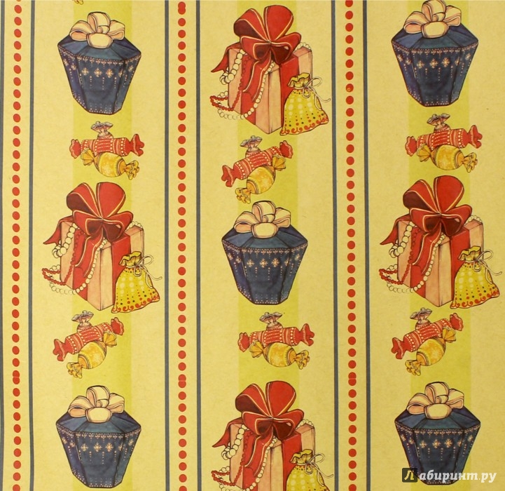 Иллюстрация 1 из 4 для Бумага крафт "Подарки" (в рулоне) (43042) | Лабиринт - сувениры. Источник: Лабиринт