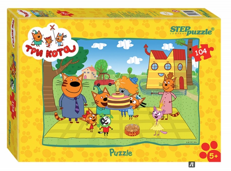 Иллюстрация 1 из 13 для Step Puzzle-104 Три кота | Лабиринт - игрушки. Источник: Лабиринт