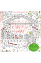 Fold-Out Christmas Market to Colour cullen lizzie mary the magical christmas a colouring book