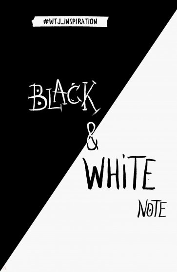 Black&White Note. Стильный блокнот с черными и белоснежными страницами