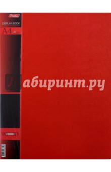 Папка с вкладышами, пластиковая, 20 вкладышей WOOD DISPLAY BOOK, красная (20AV4_02215).