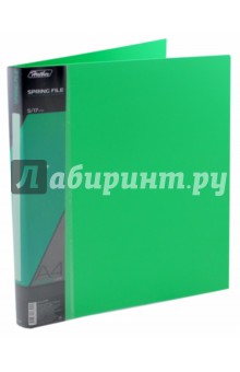 Папка-скоросшиватель с пружиной, пластиковая STANDARDLlINE SPRING FILE, зеленая (AH4_00107).