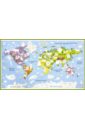 Карта-раскраска настенная Карта мира. Животные карта раскраска обитатели земли 90х60 см