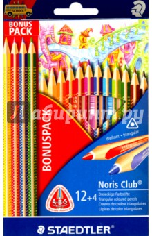 Набор карандаши, 12+4 цветов Noris Club (127NC12P1).
