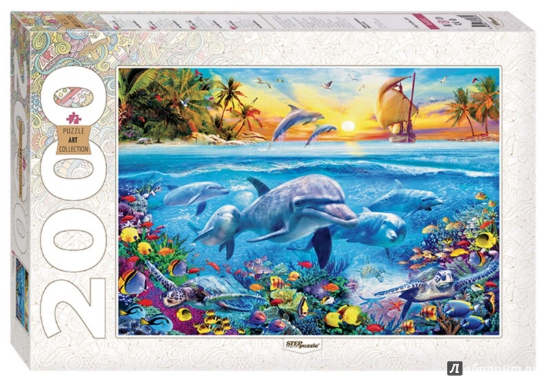 Иллюстрация 1 из 8 для Puzzle-2000. "Дельфины" (84032) | Лабиринт - игрушки. Источник: Лабиринт