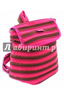 Рюкзак "Zipper Backpack", цвет розовый/коричневый
