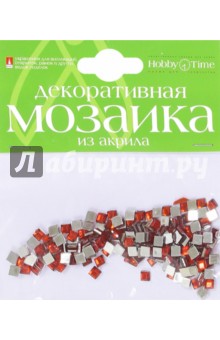 Мозаика декоративная, 200шт, 4*4, акрил, КРАСНЫЙ (2-335/05).