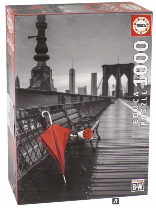 Иллюстрация 1 из 4 для Пазл-1000 "Красный зонт, Бруклинский мост" (17691) | Лабиринт - игрушки. Источник: Лабиринт