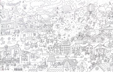 Огромная раскраска "Мой город" (PA066)