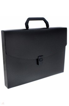 Портфель пластиковый, А4, 1 отделение, черный (BPP01BLCK).