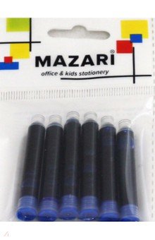 Набор картриджей для перьевой ручки (6 штук, синие) (M-7941-6орр-70).