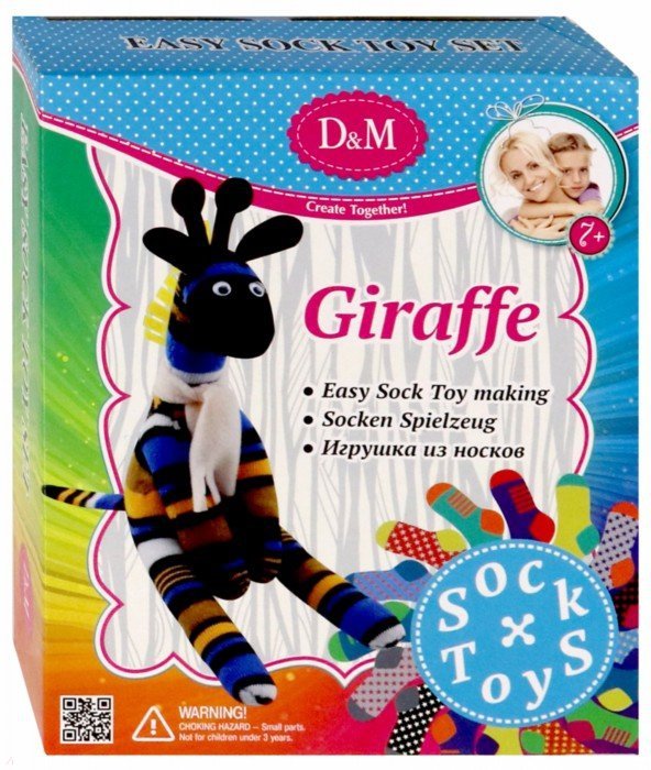 Иллюстрация 1 из 3 для Набор для создания игрушки из носков "Жирафик" (68578) | Лабиринт - игрушки. Источник: Лабиринт
