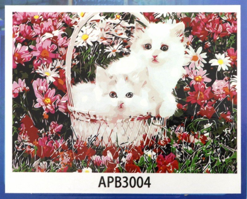 Иллюстрация 1 из 4 для Холст 30х40 "Два котёнка в корзинке в цветах" (Х-3386) | Лабиринт - игрушки. Источник: Лабиринт