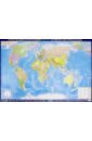 Карта настенная Мир политическая, с флагами государств настенная политическая карта мира масштаб 1 34 млн