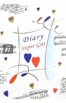 Ежедневник супер-девушки 2707 (белая, ноты).