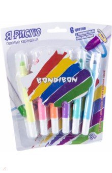 Набор гелевых карандашей для рисования (6 цветов) (ВВ2238).