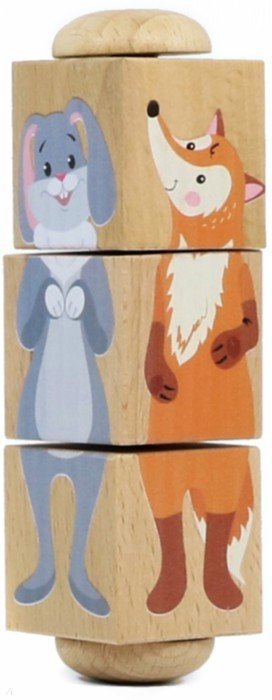 Иллюстрация 1 из 12 для Кубики деревянные на оси "Лесные жители" (02954) | Лабиринт - игрушки. Источник: Лабиринт