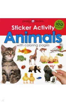 Sticker Activity. Animals with coloring pages