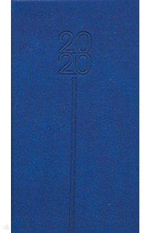 

Еженедельник датированный на 2020 год, 80х140 мм "ТРАВЕРТ. СИНИЙ" (50139)