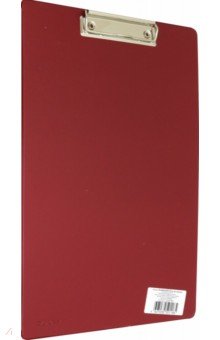 Папка-планшет с верхним прижимом, А4, ПВХ, бордовый