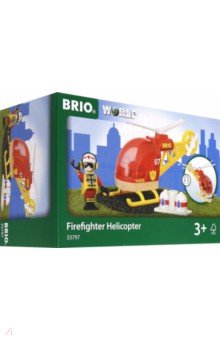 Игровой набор Спасательный вертолет (+груз, фигурка) BRIO.