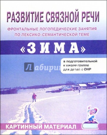 Развитие связной речи. Фронтальные логопедические занятия по теме "Зима". Картинный материал