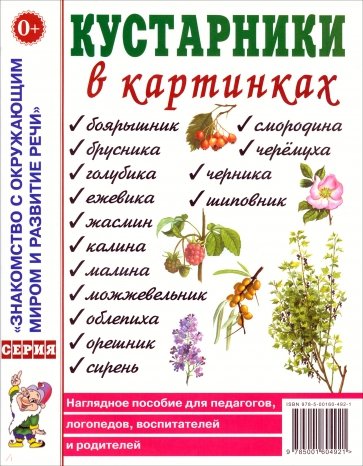 Кустарники в картинках. Наглядное пособие для педагогов, логопедов, воспитателей и родителей