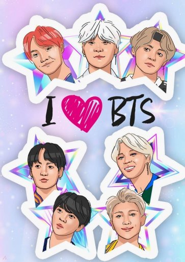 Обложка для паспорта "I love BTS"