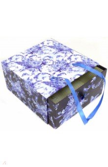 Zakazat.ru: Коробка подарочная. Голубые цветы 18х18х9,5 см (77311).