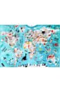 Карта МИР в тубусе (11252) 60x90 см мировая полярная проекция 2012 версия карта мира настенная карта для украшения дома гостиной