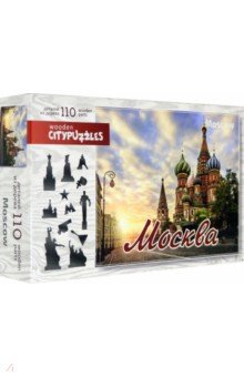 Купить Фигурный деревянный пазл Citypuzzles. Москва , 110 элементов (8183), Нескучные игры, Пазлы (100-199 элементов)