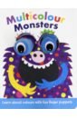 Multicolour Monsters (board book) cartoon plush toys boy girl finger puppet cartoon animal child cute finger puppet dolls telling stories to the baby