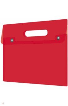 Папка для документов пластиковая, на кнопке. Красная, А4 (48224).