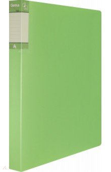 Папка с металлическим зажимом (A4, пластиковая, зеленая), Gems (GEM07CGRN).