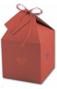 Zakazat.ru: Коробка подарочная Сердце на красном, 13x13х13 см (45854).