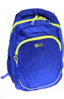 Рюкзак молодежный 45х31х15 см, синий + салатовый (41021).