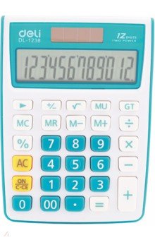 Калькулятор настольный синий 12-разрядный (E1238/BLUE).