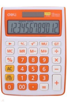 Калькулятор настольный оранжевый 12-разрядный (E1238/OR).