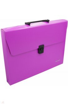 Портфель 1 отделение A4 пластик, розовый неон (322715-03).