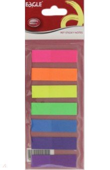 Закладки клейкие, пластиковые, 7 цветов по 20 шт., неоновые (TYSN-31).