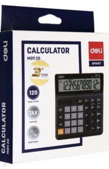 Калькулятор бухгалтерский 12-разрядный черный (EM01120).