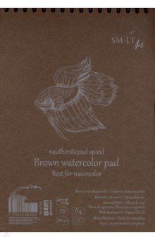 Альбом Watercolor Brown A4 35 листов, коричневая бумага (AB-35TS/B).