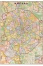 настенная карта города самара 1 20 000 107х157 см атлас принт путеводитель плакат карта настенная Настенная карта Москвы (1,07х1,57 м, в стиле экодизайн)