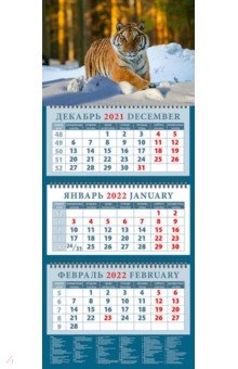 Zakazat.ru: Календарь квартальный на 2022 год Год тигра. В зимнем лесу (14218).